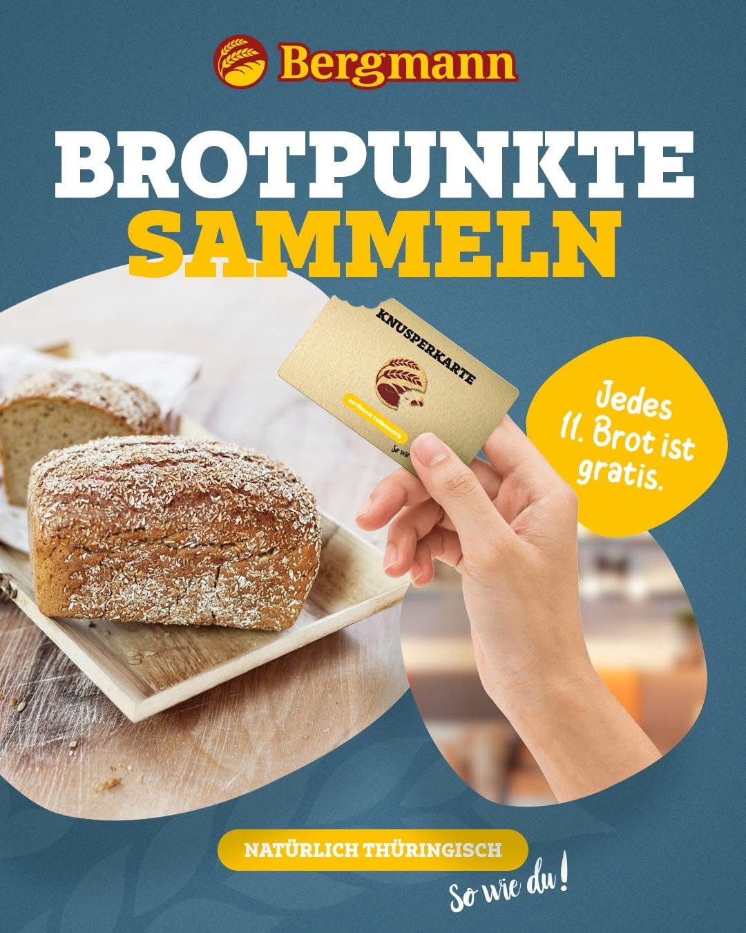 Kampagnenmotiv: Brotpunkte sammeln – jedes 11. Brot ist gratis