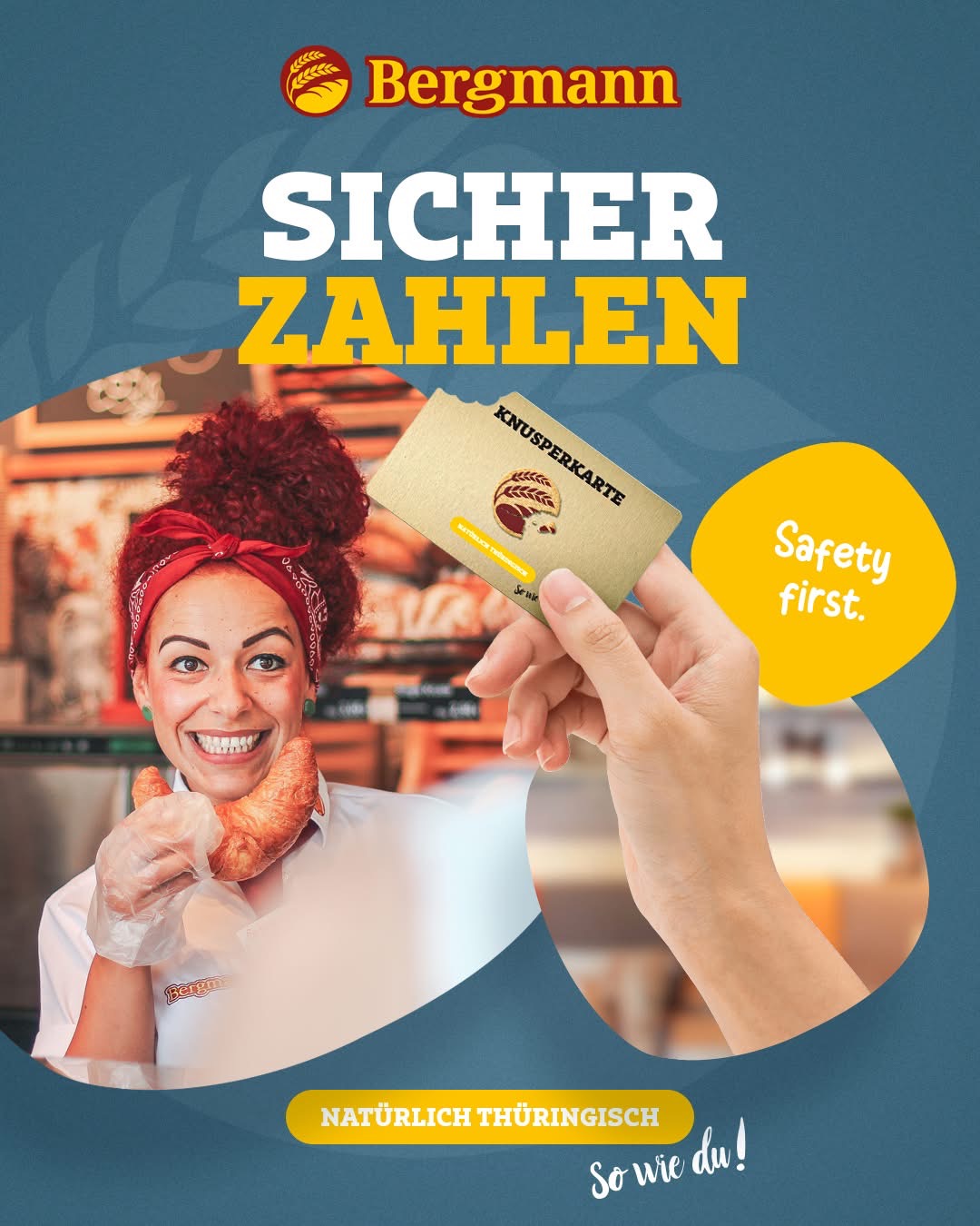 Kampagnenmotiv: Sicher zahlen – Safety first